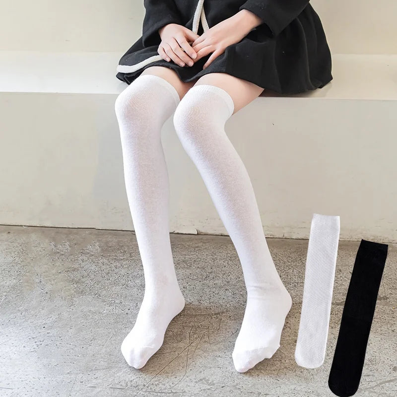 Children's Socks For Girls White Knee High Long Socks For Boys Black Football Socks 1-15Years Student Kids Stockings Spring New Peaceful Pleasures Health and Wellness