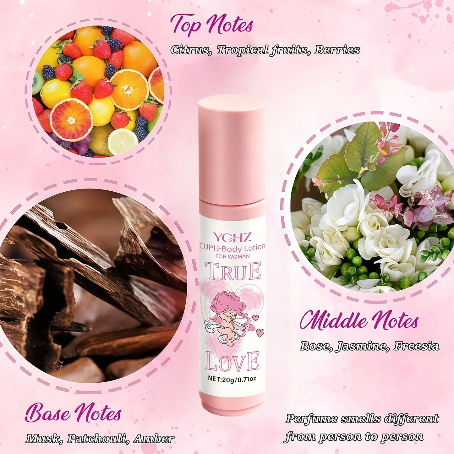 YCHZ Rose Roll-On Deodorant | 72-Hour Freshness | 20g