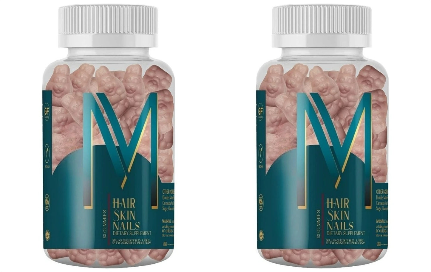 Hair Skin & Nail Biotin Gummy Vitamins – 60 Count Daily