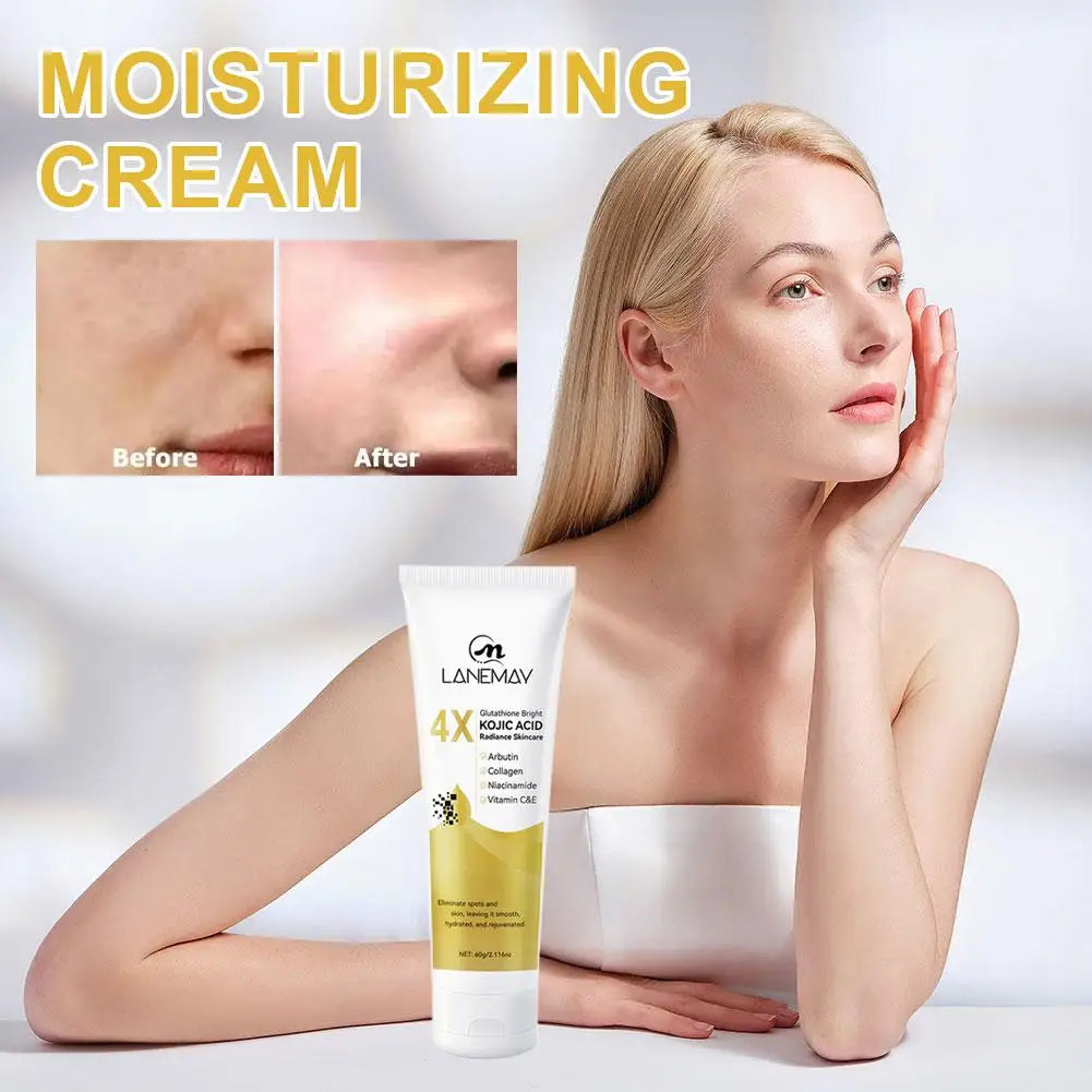 Glutathione & Kojic Acid Brightening Face Cream 60g – Dark Spot Corrector with Niacinamide & Vitamin C Peaceful Pleasures Health and Wellness