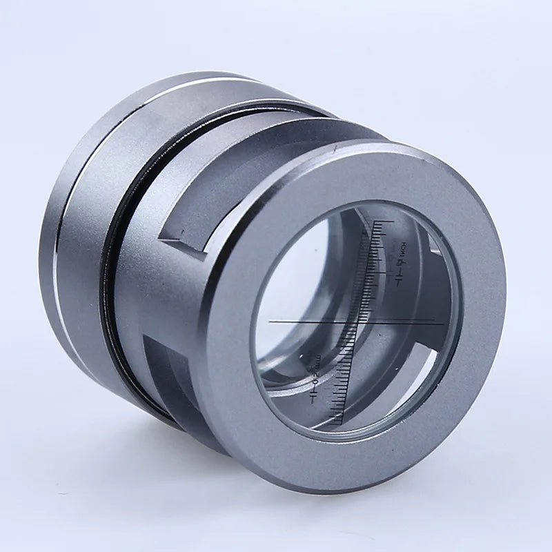 10X Cylindrical Detection Magnifying Glass Portable Metal Frame K9 Optical Lens Desktop Magnifying Glass Peaceful Pleasures Health and Wellness
