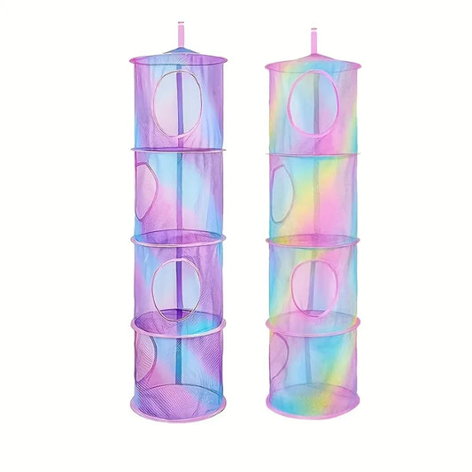 4-Layer Foldable Storage Hammock | Toy & Home Organizer Hanging Storage Organizer Peaceful Pleasures Health and Wellness