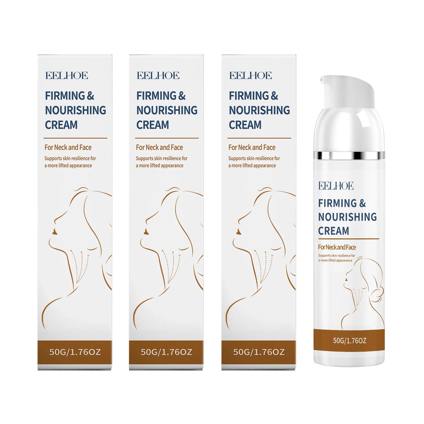 EELHOE Firming Neck Cream – Lift, Tighten & Hydrate 50g Firming Neck Cream Peaceful Pleasures Health and Wellness 3 x 50g Boxed