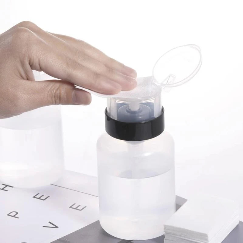 60/150/180/250ml Empty Pump Dispenser Liquid UV Gel Polish Nail Art Polish Clean Bottle Polish Cleanser Remover Bottle Peaceful Pleasures Health and Wellness