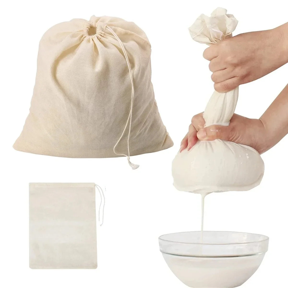 Cotton Cream Cheese Slicer Gauze Kitchen Items Tofu Filter Cloth Butter Milk Coffee Tools Gadgets Dining Bar Home Garden Slice Peaceful Pleasures Health and Wellness