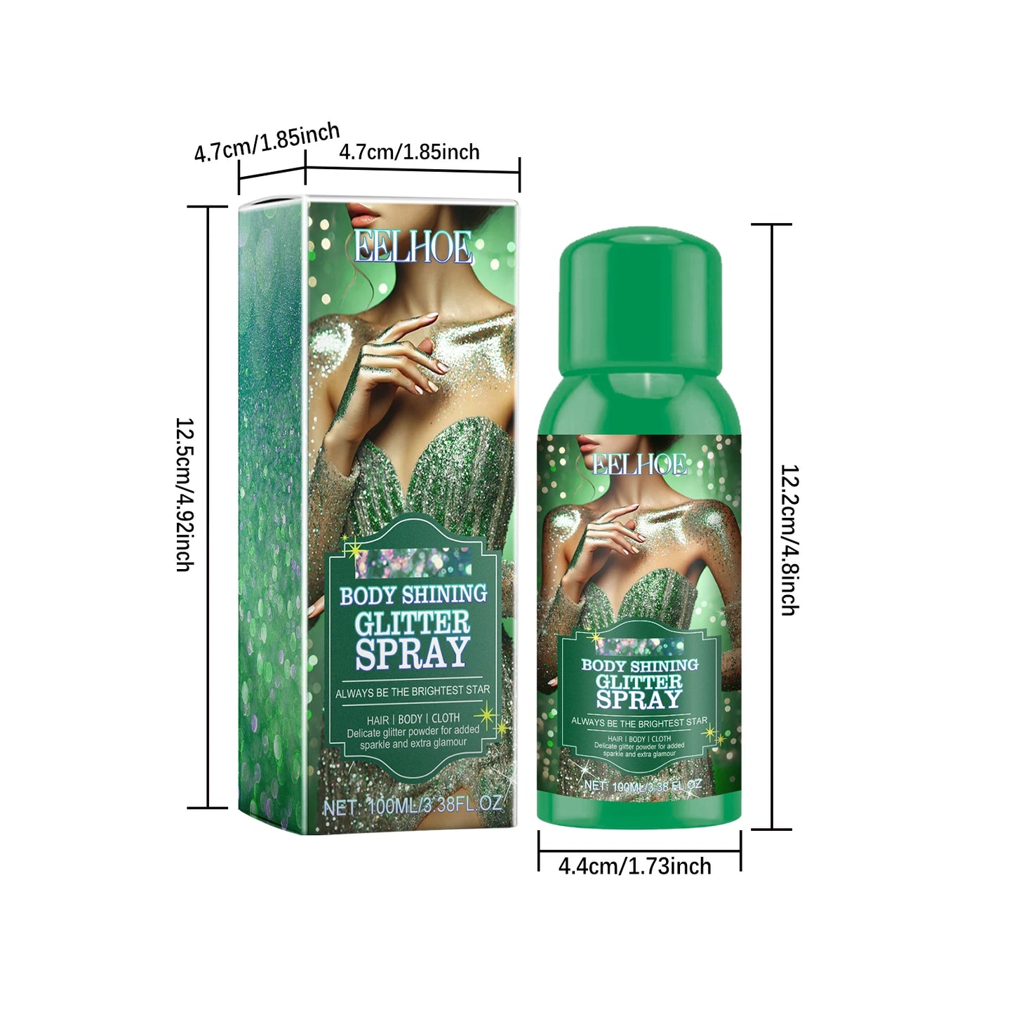 Glitter Highlighter Spray – Hair, Body & Clothes | 100ml