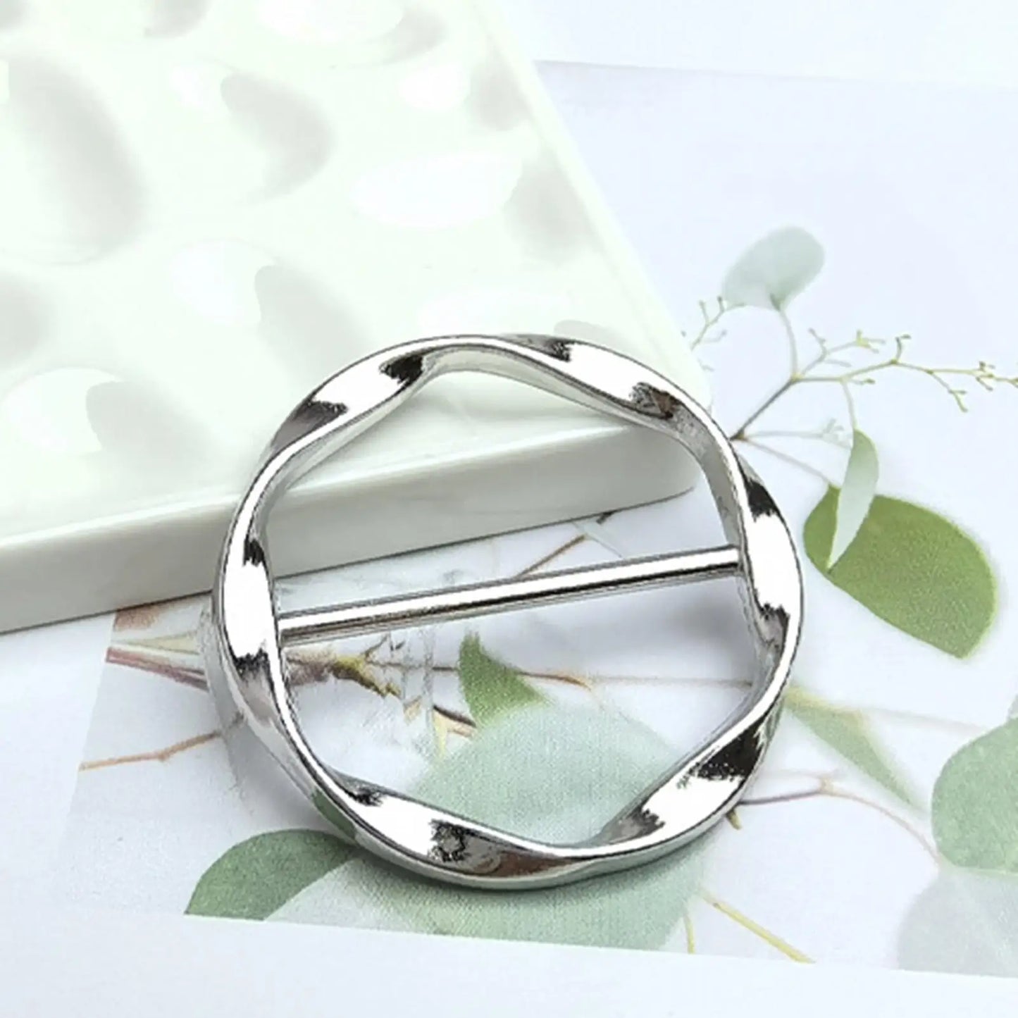 Women's Scarf Ring Clips – Pearl & Crystal Brooch Set of 4