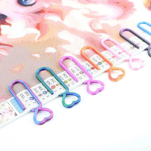 Plastic Material Diamond Painting Canvas Clip Set Heart-shaped Design Multifunction Tool Diamond Art Tools Peaceful Pleasures Health and Wellness