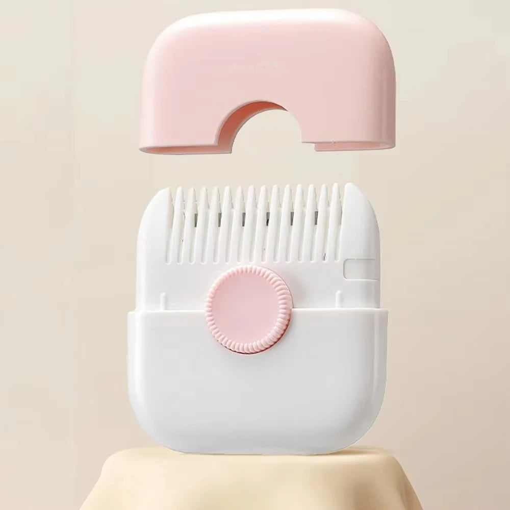 2 in 1 Baby Hair Cutting and Hairdressing Comb Manual Hair Trimmer for Baby Adult Double Edge Hair Razor Comb Portable Combs Peaceful Pleasures Health and Wellness pink