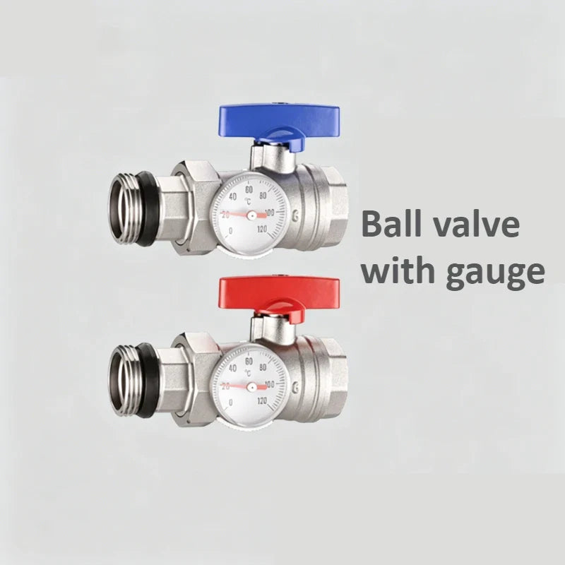 Copper Ball Valve Floor Drain Separator with Pressure Gauge