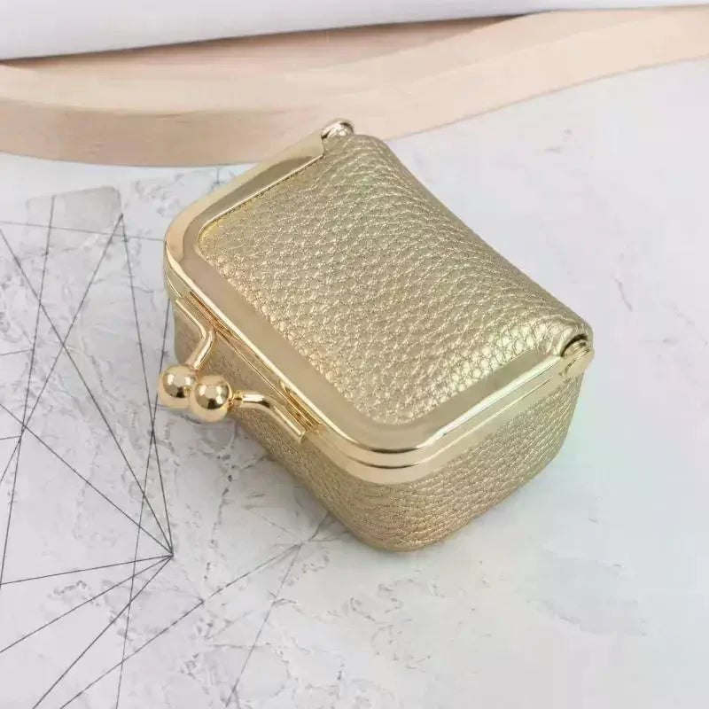 Mini Leather Lock Coin Purse | Jewelry & Earring Pouch Bag