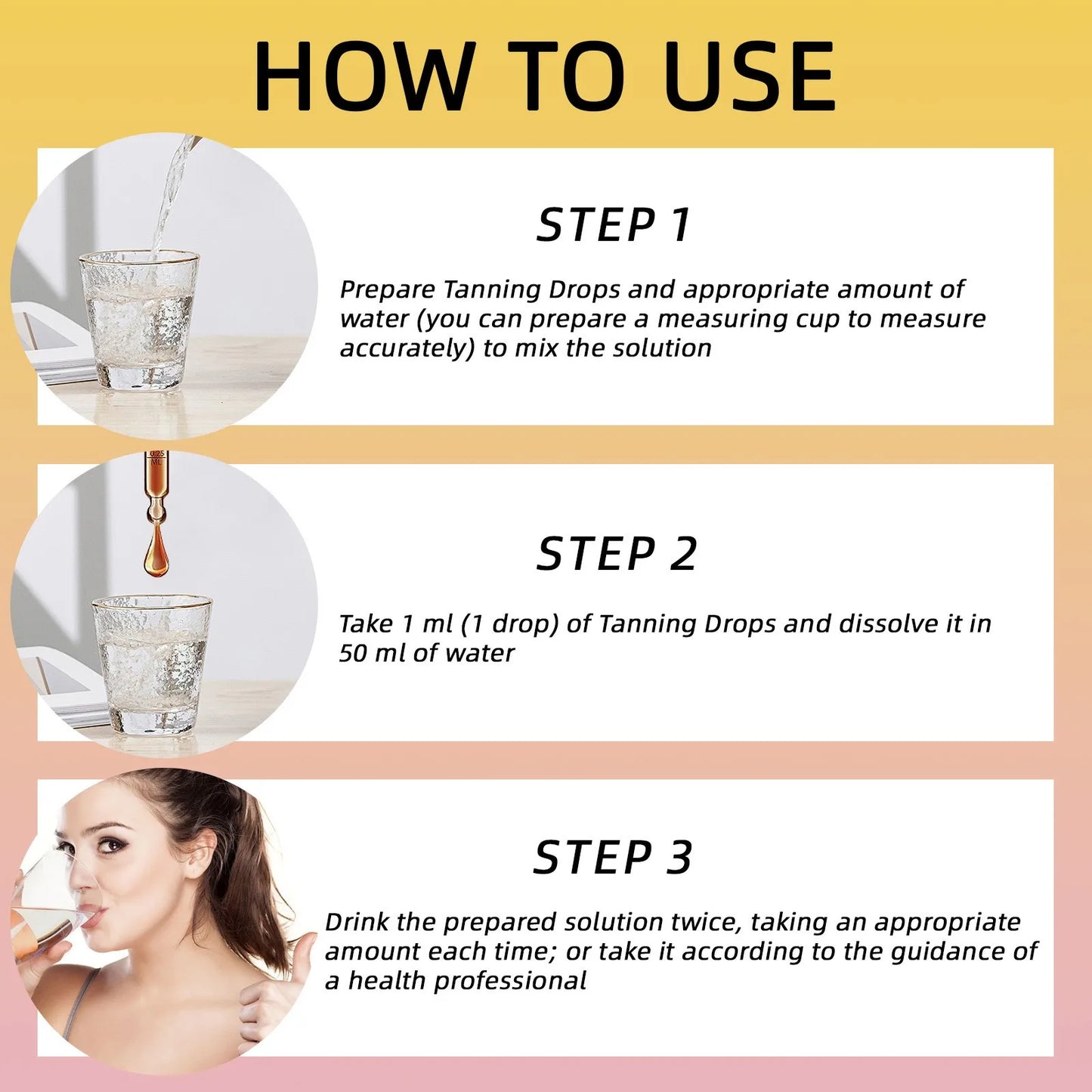 Body Tanning Cream, Sunless Tanning Drops, Drinkable Tanning Drops, Promotes Natural Skin Tone, Nourishing And Moisturizing 60ml Peaceful Pleasures Health and Wellness