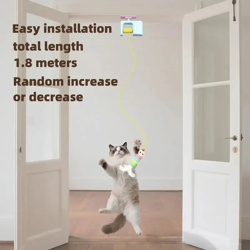 Interactive Electric Cat Toy – Caterpillar & Feather Wand
