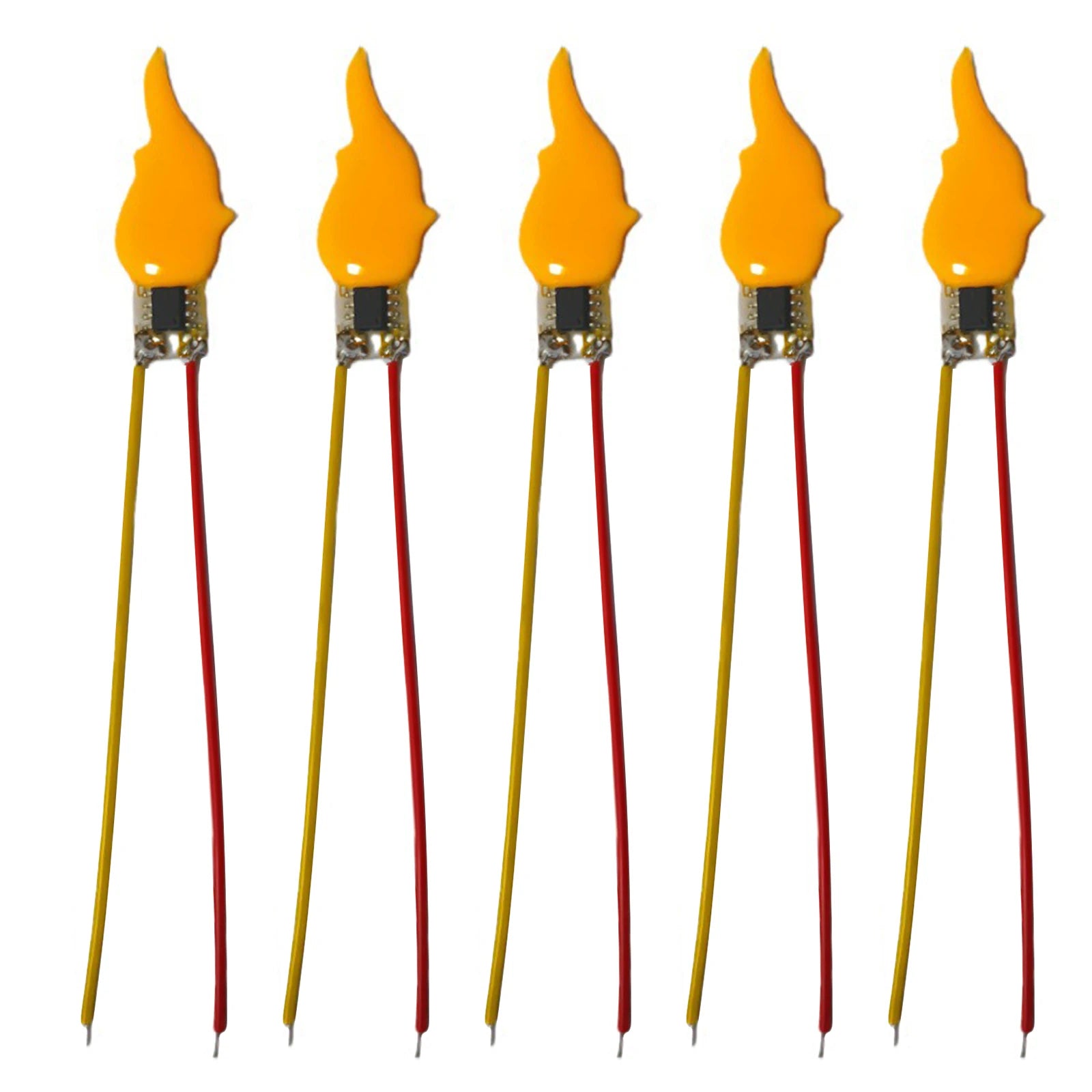 3/5/10PCS Flame Light Bulbs 2200K Diode 3V LED Flame Effect Light Bulb Flame LED Filament for Halloween Christmas Decor Peaceful Pleasures Health and Wellness 5PCS