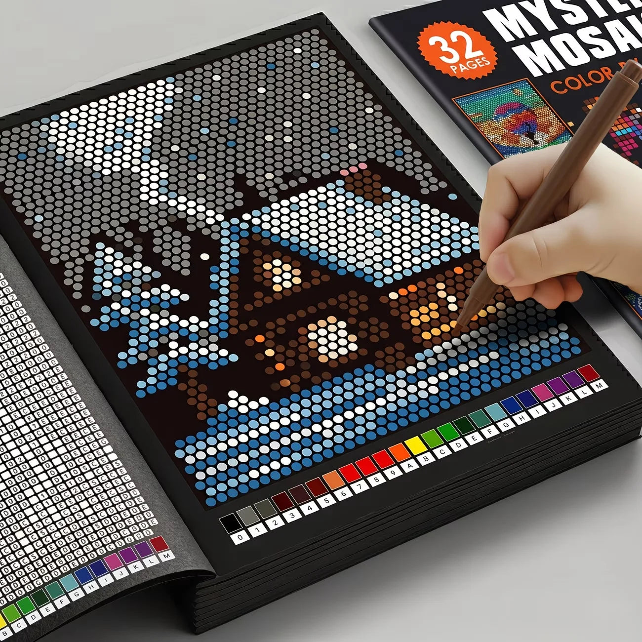 Mystery Mosaics Number Coloring Book 32 Pages Pixel Art Activity