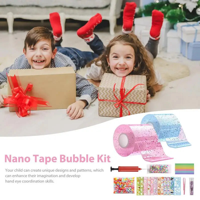 Nano Glue Kneading Music Blowing Bubble Full Set Of Nano Tape Double-Sided Paste Blowing Bubble DecompressionToys Sticker Peaceful Pleasures Health and Wellness