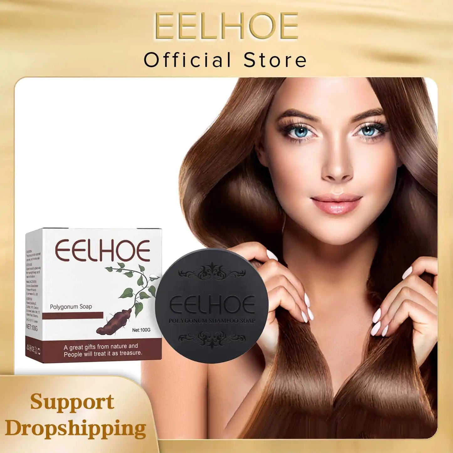 EELHOE Polygonum Herbal Hair Darkening Shampoo Bar 100g
