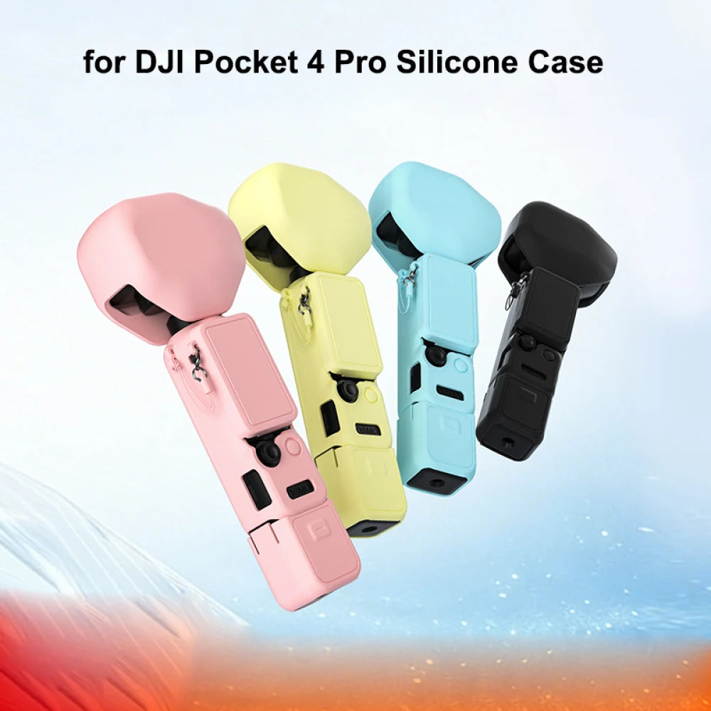 For DJI Pocket 4 Pro Silicone Case Hollow Heat Dissipation Anti-Fall Full Protection Skin-Friendly Anti-Fingerprint Precision Peaceful Pleasures Health and Wellness