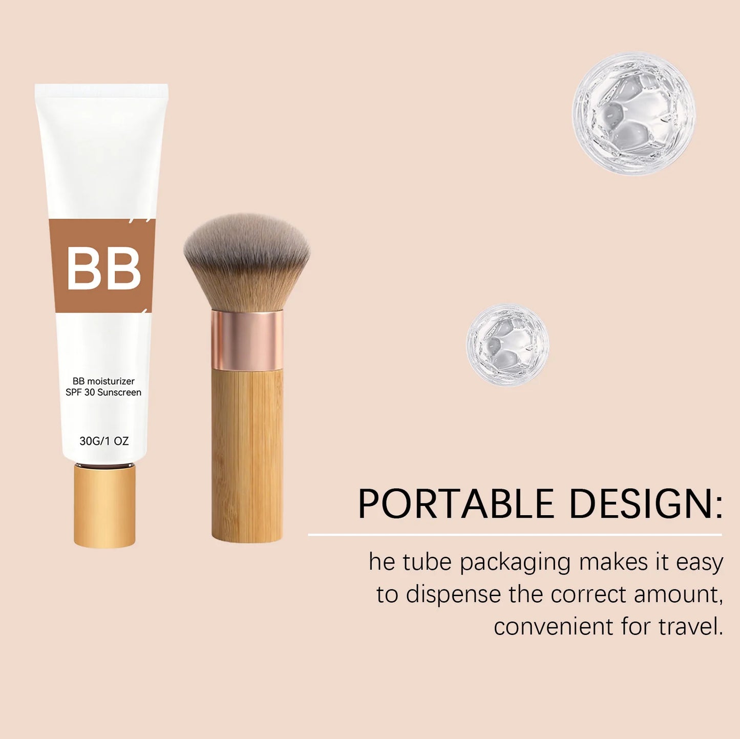 BB Cream SPF 30 Full Coverage Concealer Foundation – 3 Shades