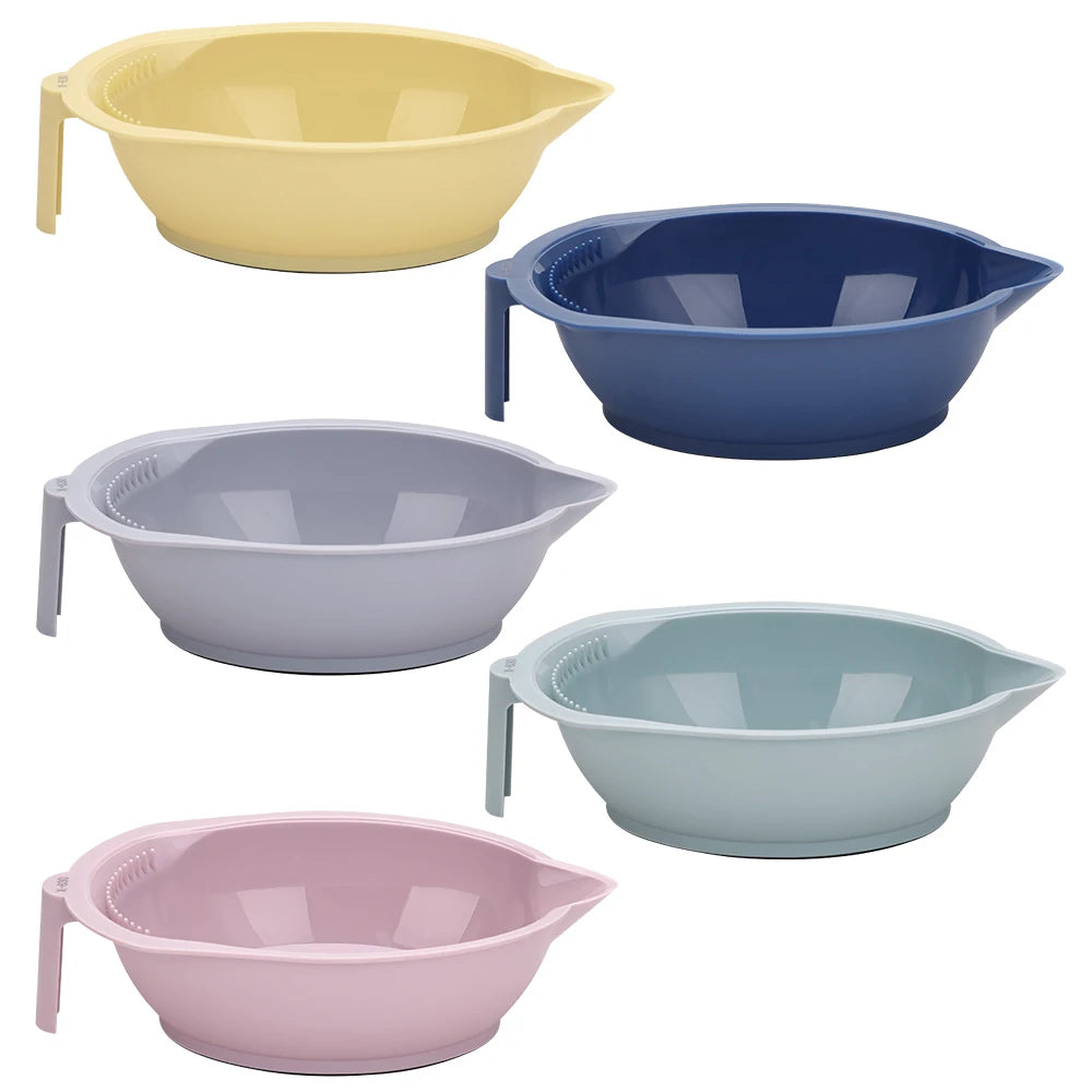 Salon Hair Dyeing Set Multi-Color Mixing Bowl Comb Brush Accessories for Barbershop Hair Coloring Tools 3Pcs Set High-Qualit Peaceful Pleasures Health and Wellness