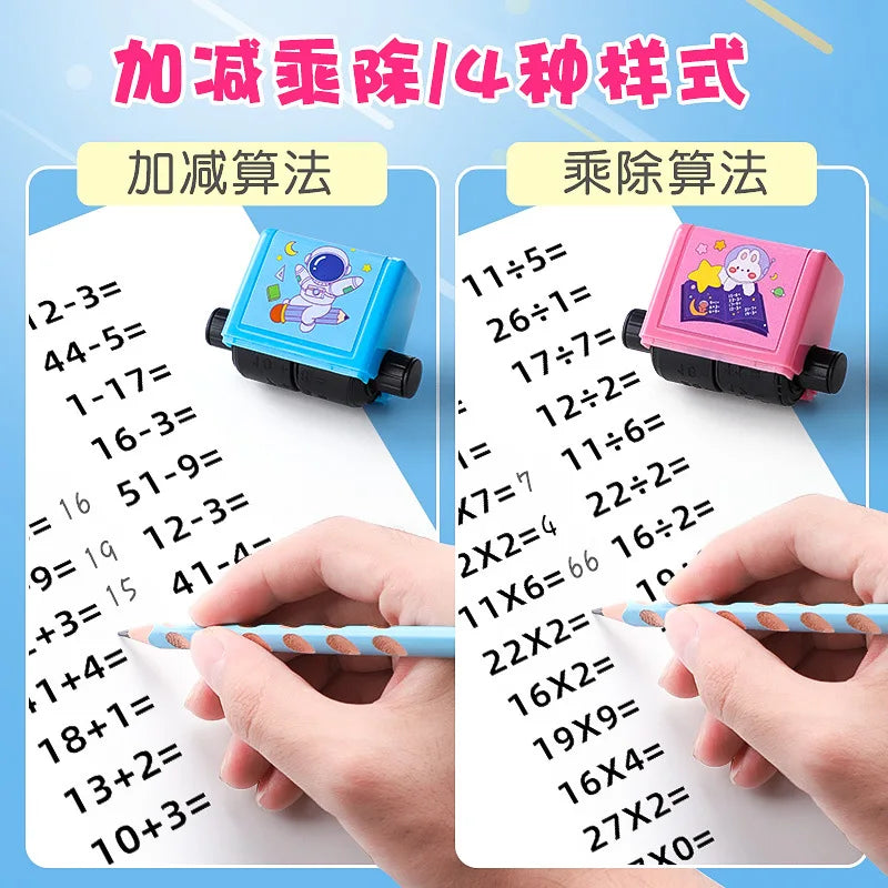 Addition Subtraction Roller Stamps Multiplication Division Exercise
