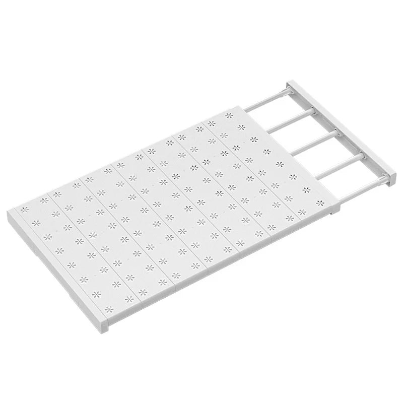 3-Piece Adjustable Storage Shelf Set - Heavy-Duty Plastic Construction, No Drilling Required, Space-Saving, White Modern Design, Adjustable Height, Suitable for Closet, Kitchen, Bathroom Organization - Easy to Install, Versat Peaceful Pleasures Health and Wellness