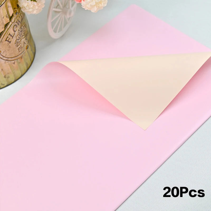 20Pcs Waterproof Two-Sided Floral Wrapping Paper 58×58cm