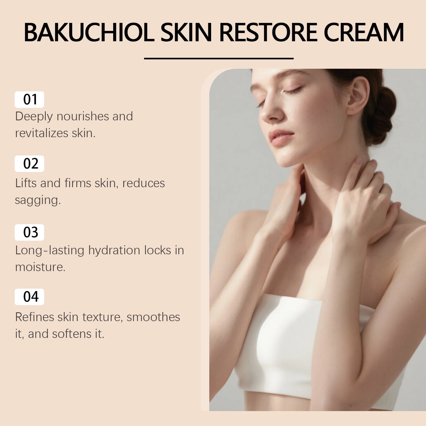 Hyaluronic Acid Skin Firming Care Cream Promotes Skin Regeneration Improve Sagging Skin Long-Lasting Moisturizing Body Lotion Peaceful Pleasures Health and Wellness