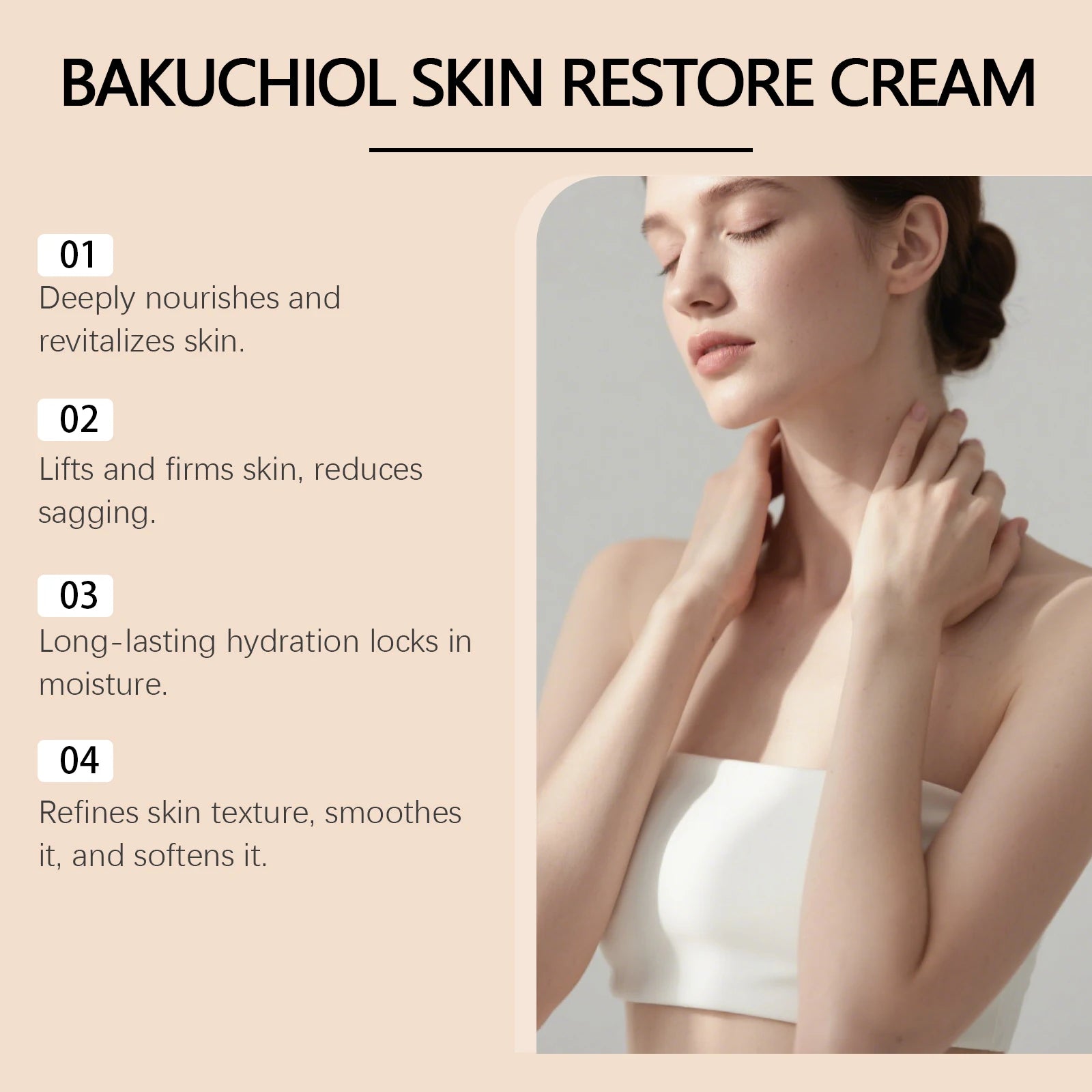 Hyaluronic Acid Skin Firming Care Cream Promotes Skin Regeneration Improve Sagging Skin Long-Lasting Moisturizing Body Lotion Peaceful Pleasures Health and Wellness