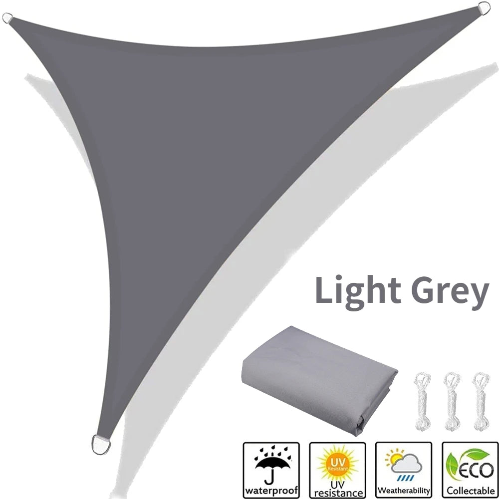 Waterproof Triangle Shade Sail UV Canopy 5x5x5 / 5x5x7M