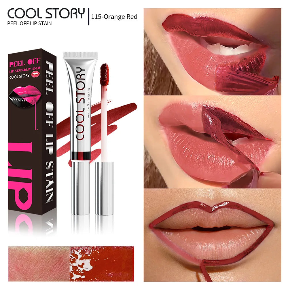 2-in-1 Matte Peel-Off Lip Stain & Liner | Long-Lasting Color