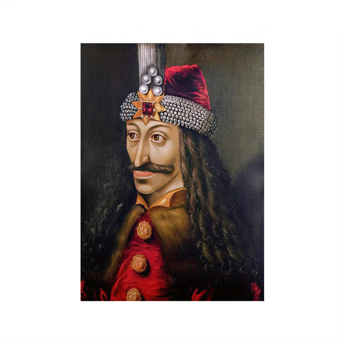 Count Dracula Portrait Canvas Poster: Gothic Horror Art, Nordic Style, Realistic Portraiture, Home Decor, Wall Art, Unframed Peaceful Pleasures Health and Wellness ZLH5087 40x60cm No Frame