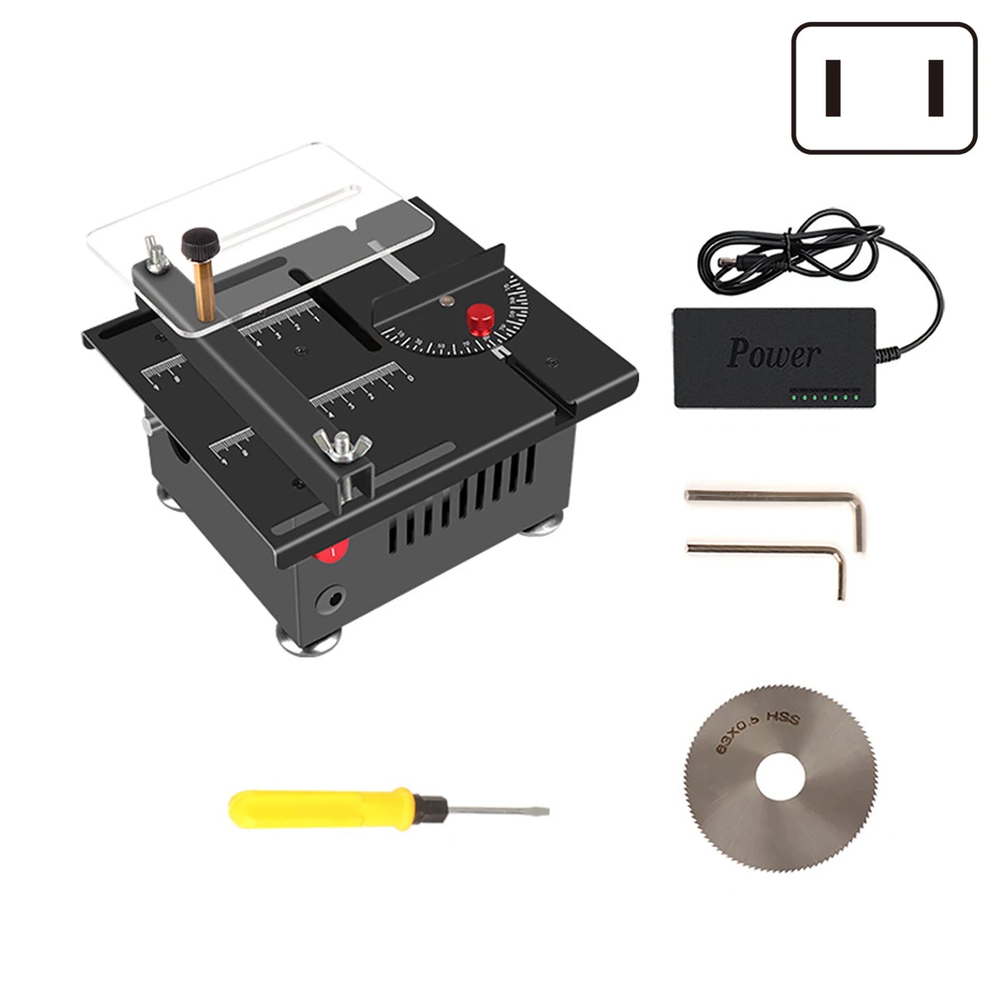 Precision Measuring Electric Table Saw Cutting Guide All In 1 Measuring Polishing Tools For Multifunctional Carving Processing Peaceful Pleasures Health and Wellness A US plug