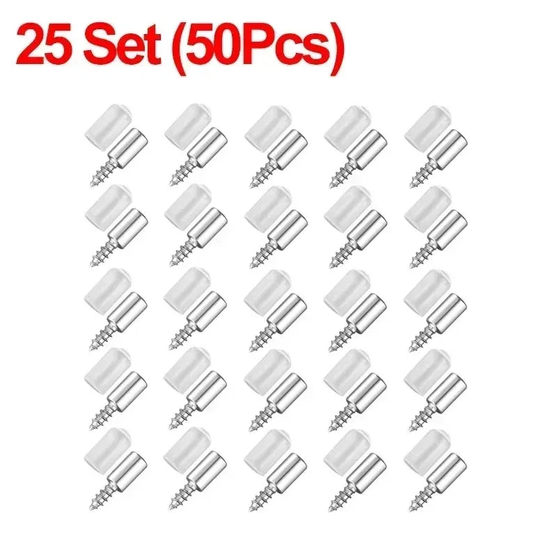 Self-Tapping Screw Shelf Partition Bracket Set | 10/15/25 Pcs