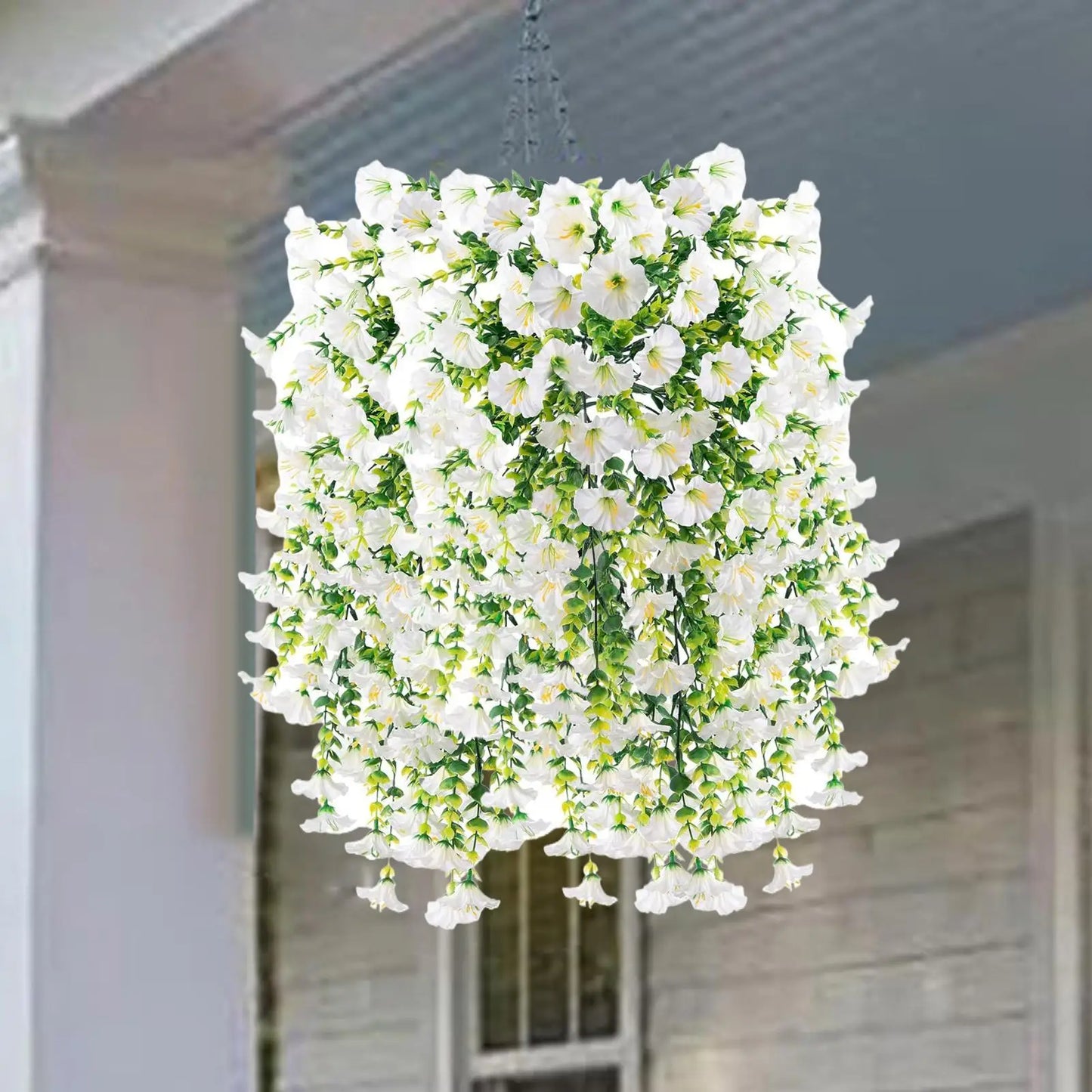 2Pcs Hanging Artificial Petunia Flowers 75CM | Indoor & Outdoor Decor Artificial Hanging Flowers Peaceful Pleasures Health and Wellness