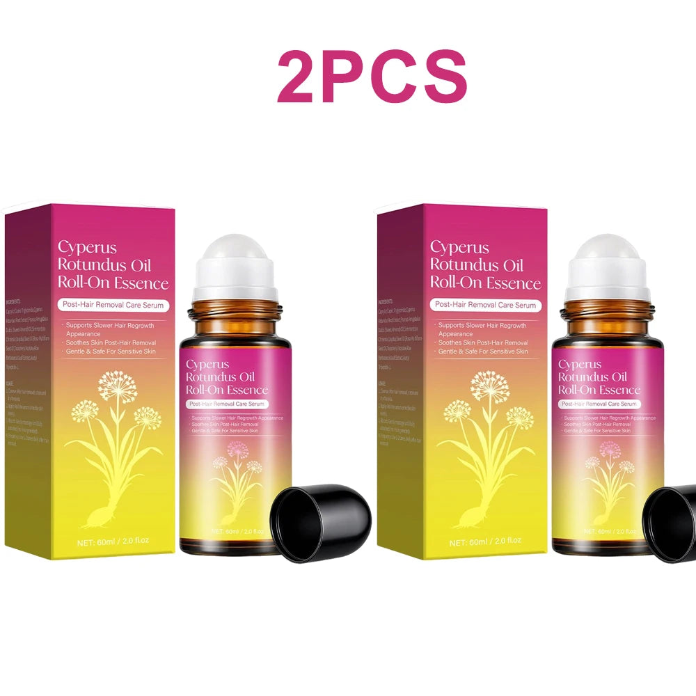 Cyperus Rotundus Oil Roll On, Natural Cyprus Cypress Rotundus Oil for Hair Removal, Reduces Unwanted Hair Growth, Soothes Skin Peaceful Pleasures Health and Wellness 2PCS