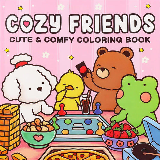 Halloween Coloring Book COZY FRIENDS Adults Teens Featuring Adorable Peaceful Pleasures Health and Wellness