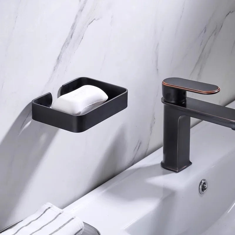 Wall-Mounted Aluminium Mesh Soap Dish | Drain Rack Bathroom