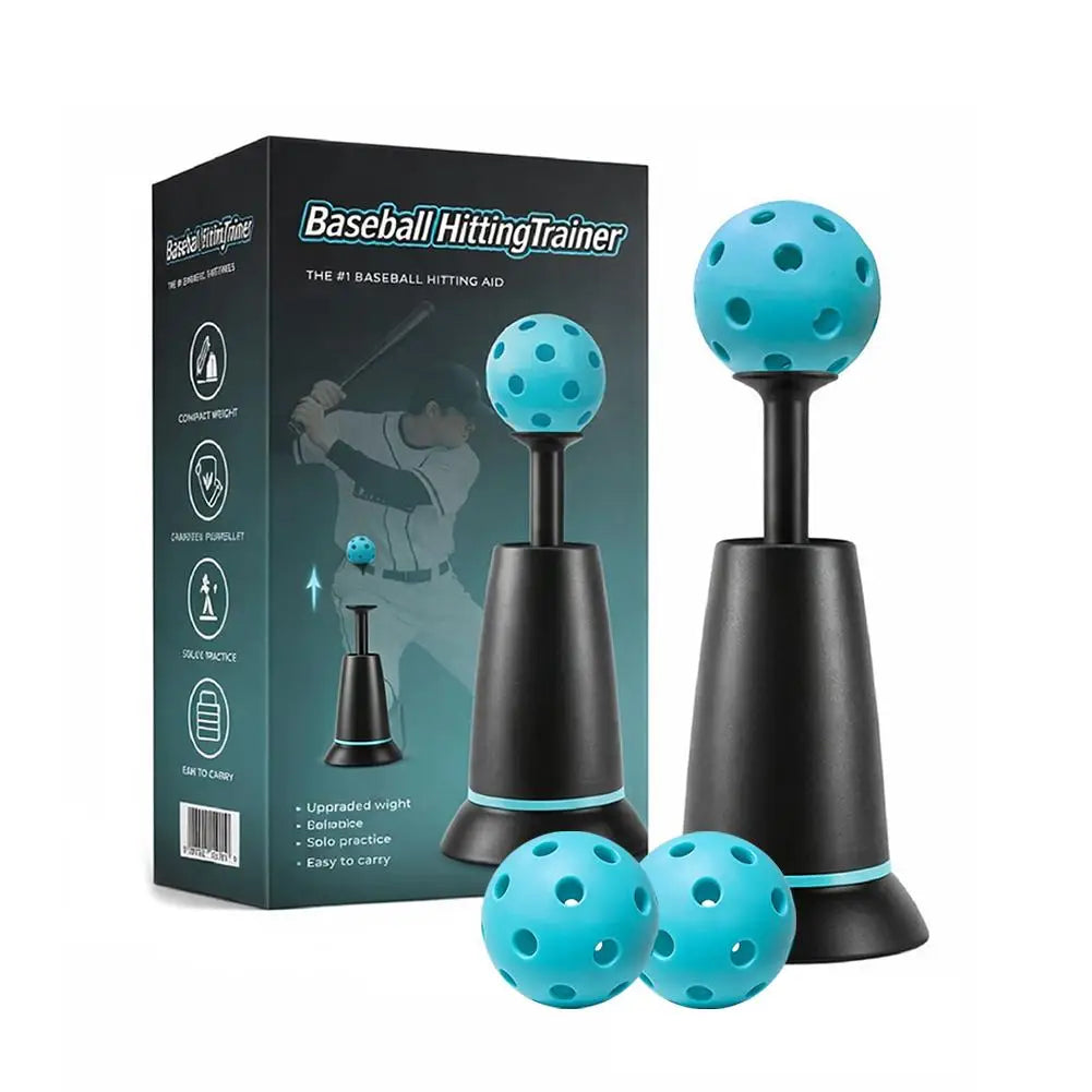 Baseball Tee Batting Trainer Set with 3 Practice Balls