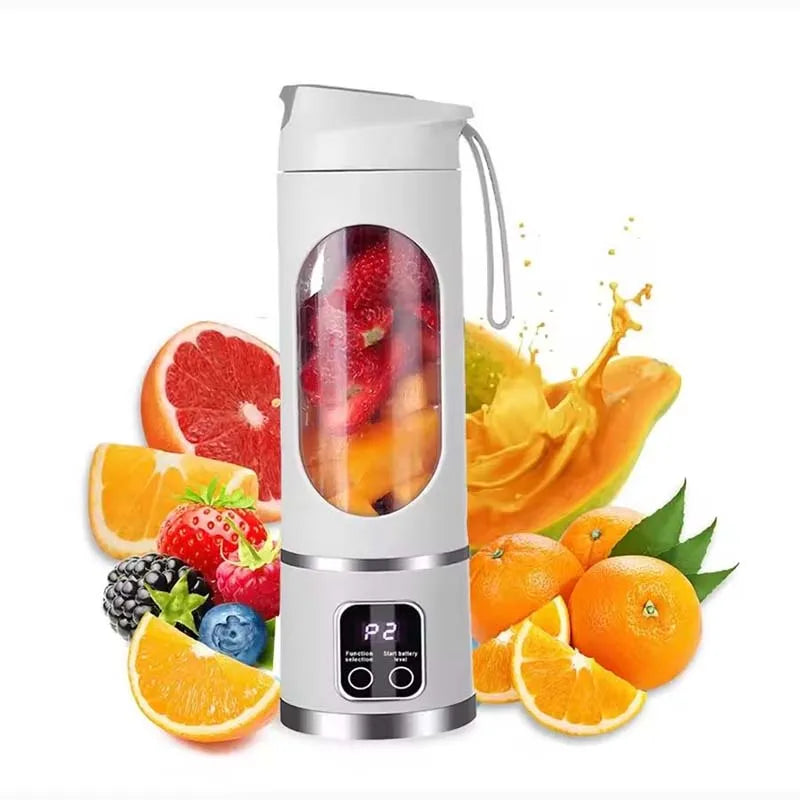 Fruit Vegetable Juicer Electric Plastic Multi-Function Portable Outdoor Large Capacity Household Juice Maker Peaceful Pleasures Health and Wellness
