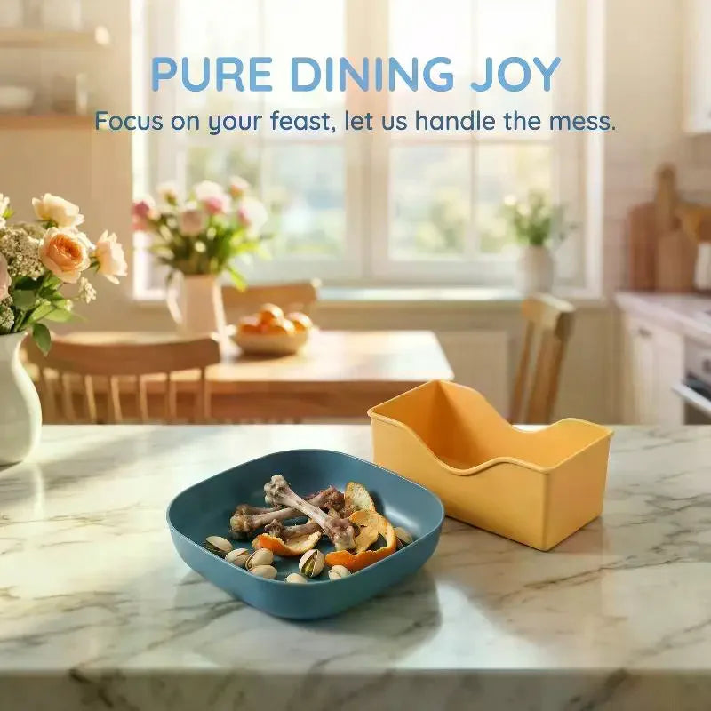 10-Piece Reusable Snack & Dessert Plates with Built-In Base
