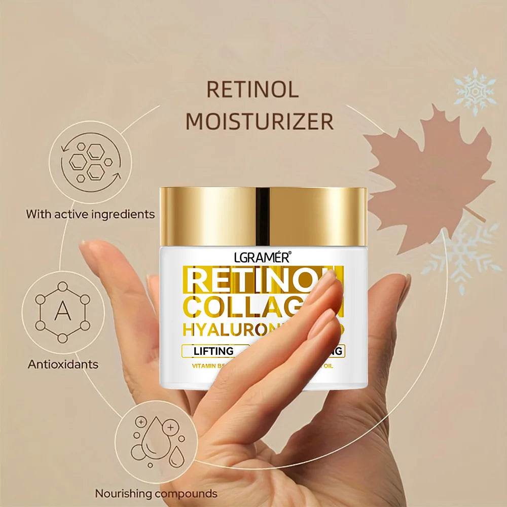 Retinol Anti-Aging Face Cream – Collagen & Hyaluronic Acid Peaceful Pleasures Health and Wellness