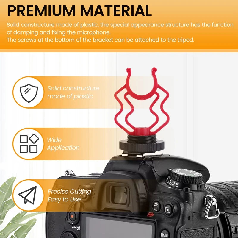 Microphone Shock Mount 2PCS Universal Microphone Wavy Shock Mount Adapter Plastic Microphone Bracket Mount Replacement for Boya Peaceful Pleasures Health and Wellness