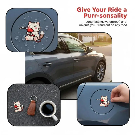 Funny Fuel Gauge Empty Car Fuel Cap Waterproof Vinyl Sticker Car Vinyl Decal Peaceful Pleasures Health and Wellness