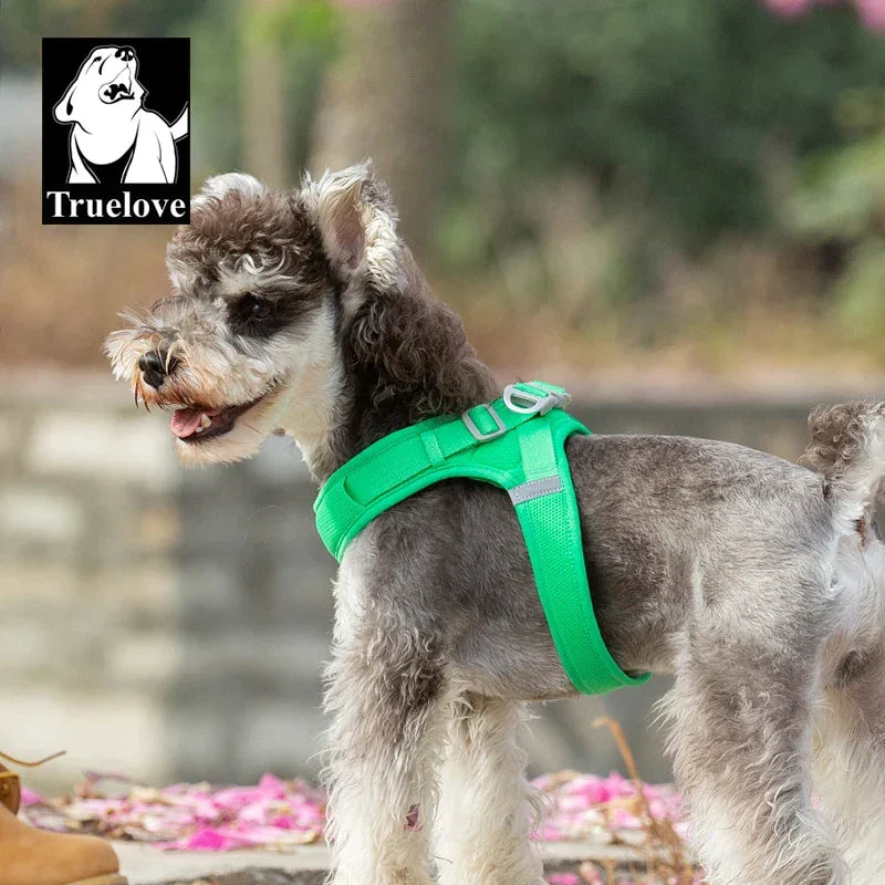 Truelove Easy to Take-on Dog Harness Soft Material Fashion Design Adjustable Reflective Pet Har TLH3013 TLH30131 Peaceful Pleasures Health and Wellness Grass Green XXS China Mainland