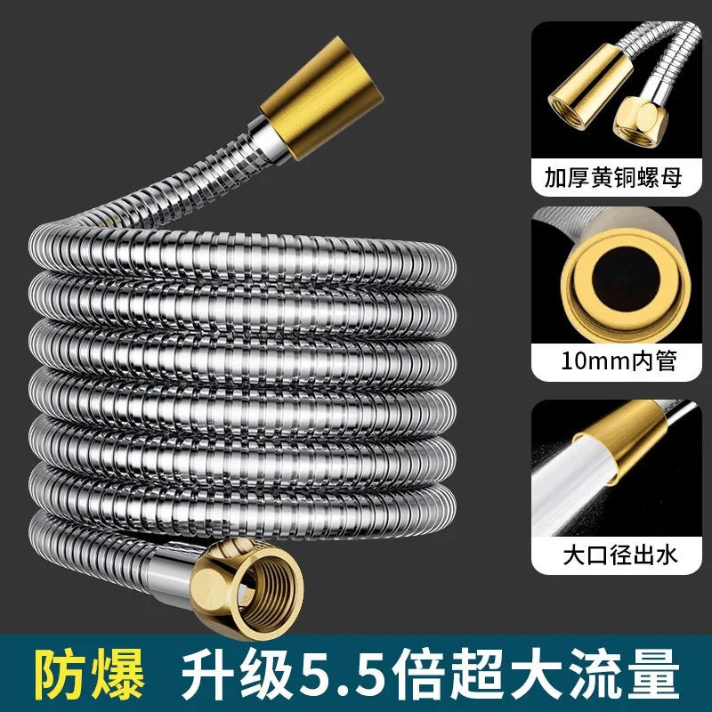 SUS 304 Flexible Shower Hose 1.5M 2M 3M – Stainless Steel