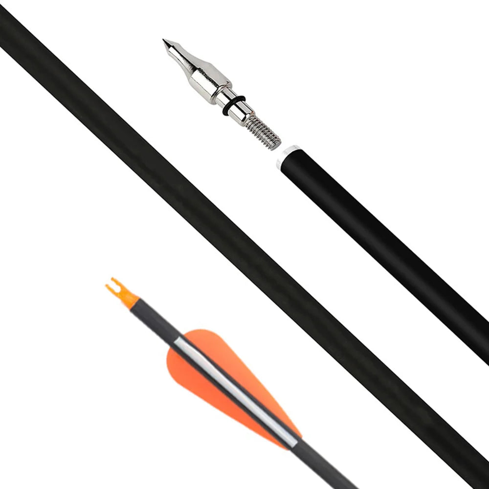 6 12 Archery Hunting Mixed Carbon Arrows Sp500 Replaceable Arrowhead