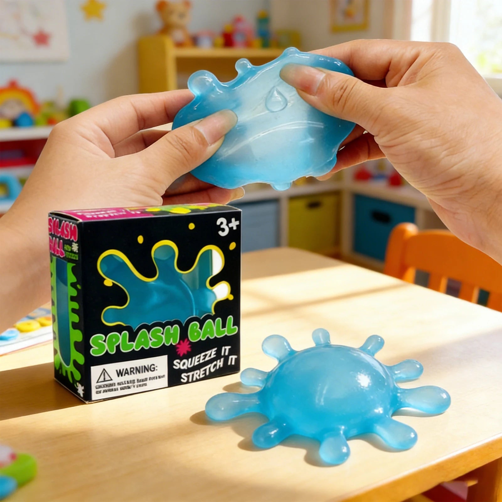 Splash Shaped Squeeze Ball Slow Rebound Stress Relief Fidget Toy Anti Anxiety Office Relaxation Toys Play Gift For Adults Kids Peaceful Pleasures Health and Wellness