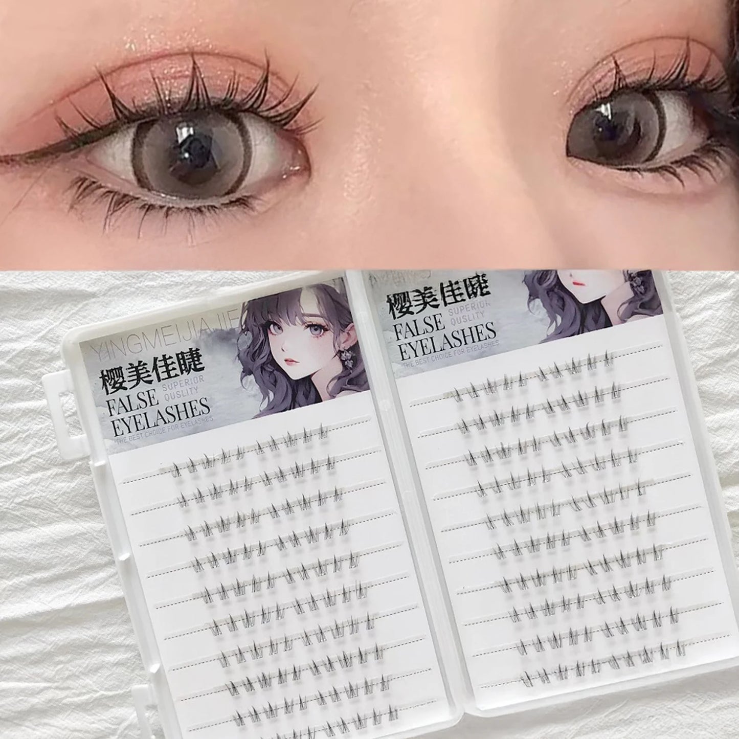 6/10/20 Rows No Glue Sunflower Lower Fake Eyelashes Natural Individual Eyelash Extension Cluster Daily Makeup Enlarge Your Eyes Peaceful Pleasures Health and Wellness