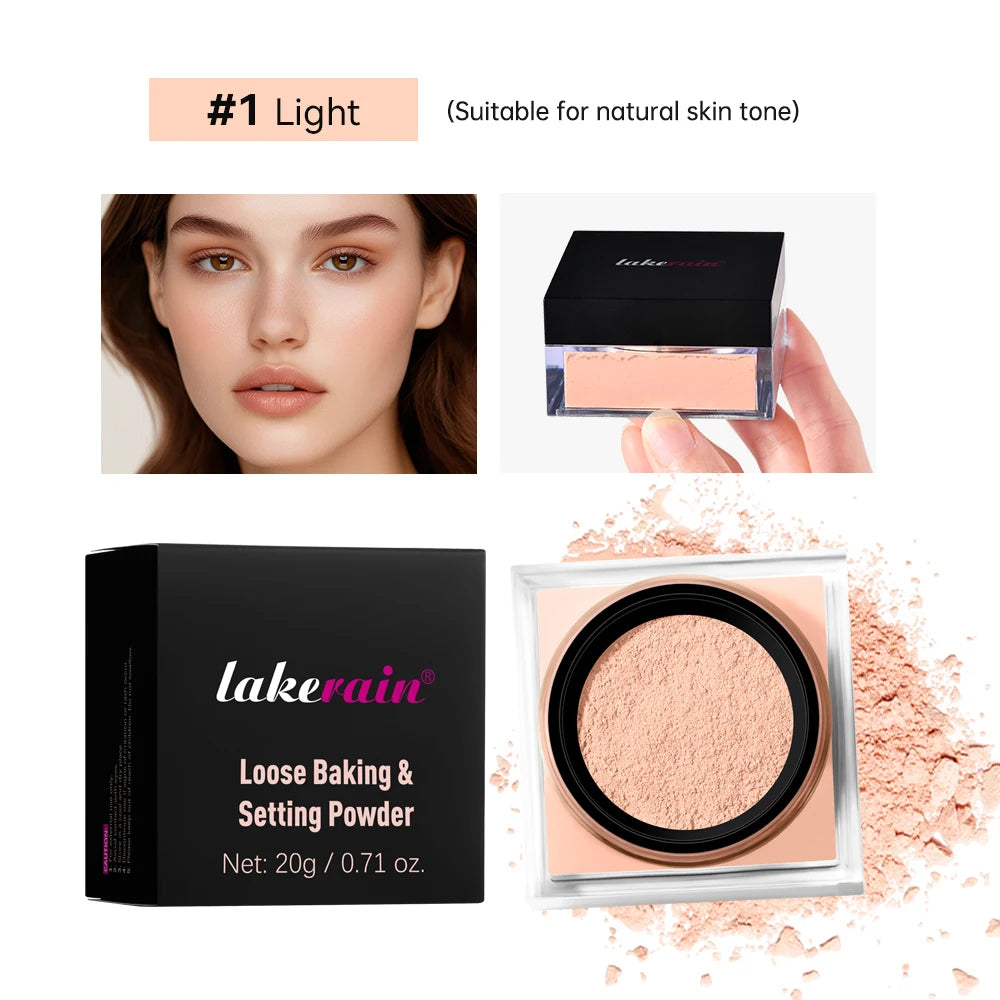Lakerain Loose Setting Powder – Matte Oil Control, All Skin Types